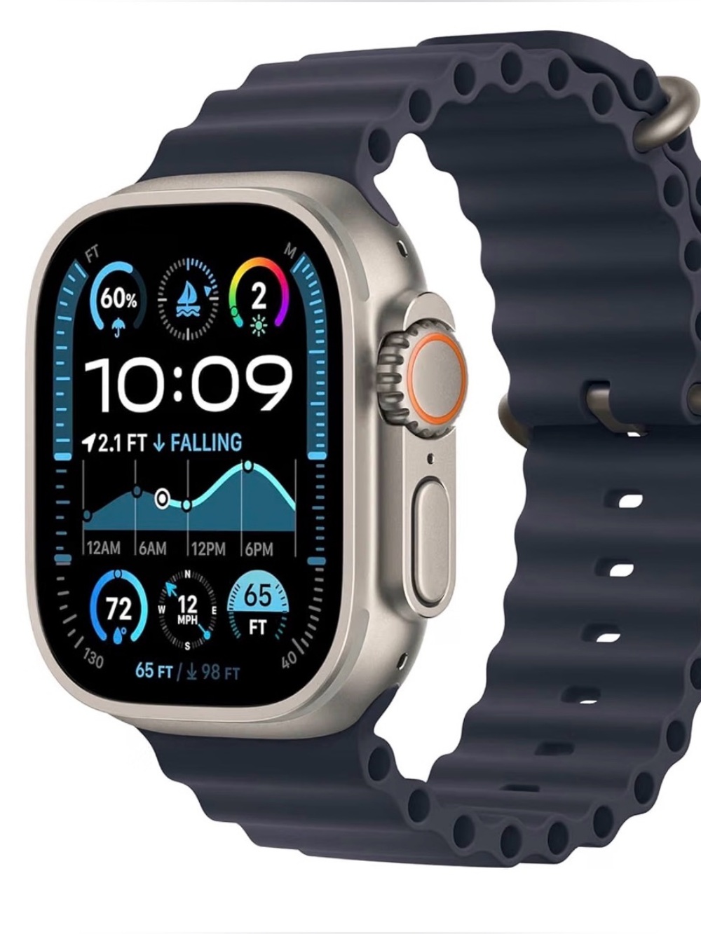 Apple Watch Ultra 2 - Navy Silicone Ventilated Sport Band